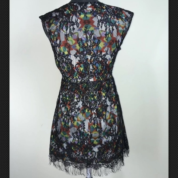 Petticoat Alley Lace Fringe Tank Top Shirt Dress - Picture 3 of 6